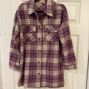 Hem & Thread Lavender and Cream Checkered Jacket